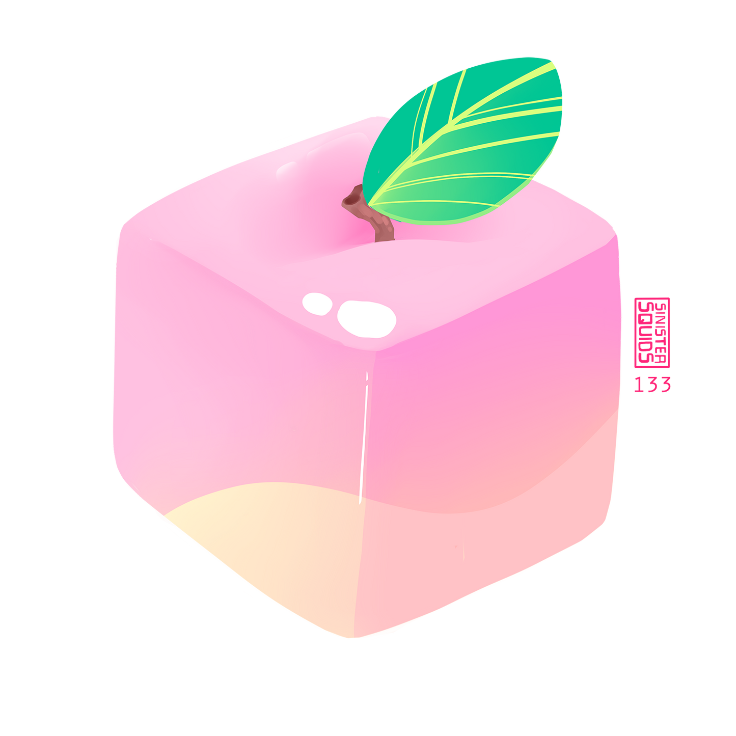 Peach Sticker