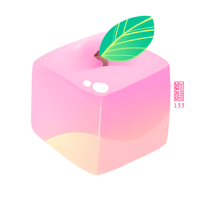Peach Sticker