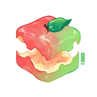 Apple Core Sticker