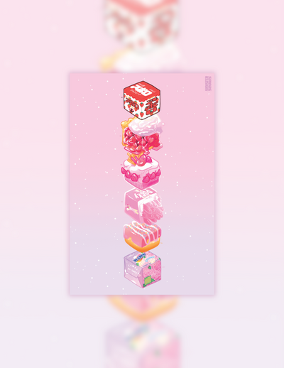 Strawberry Stack 11 x 17 Print