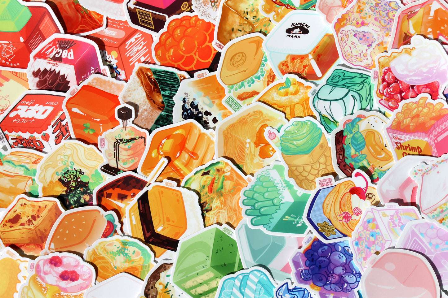 literally every food cube sticker I have (88+ pcs)