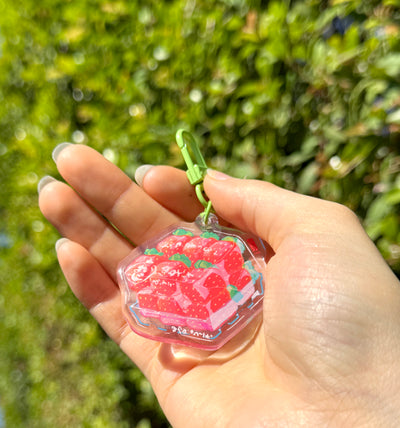 Strawberry Box Keychain