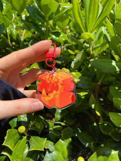 Charred Guy Fire Type Keychain