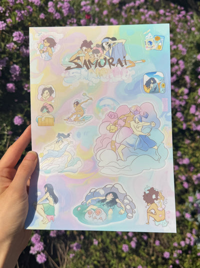 Samurai Shampoo Sticker Sheet