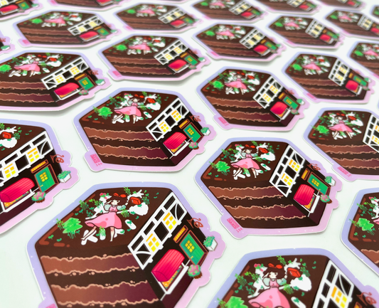 Witch Who Lives By the Sea and Bakes Cakes Sticker