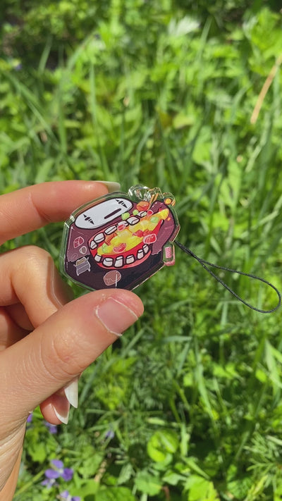 Hungry Guy without a Face Phone Charm